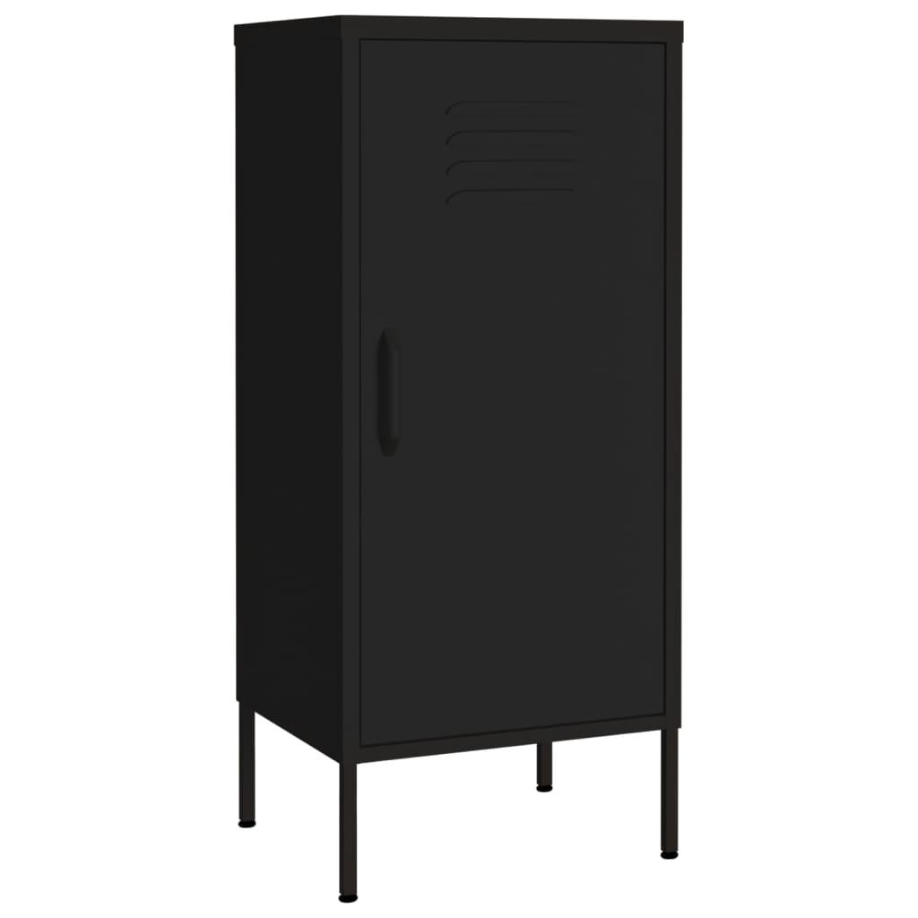 vidaXL Förvaringsskåp svart 80x35x101,5 cm stål