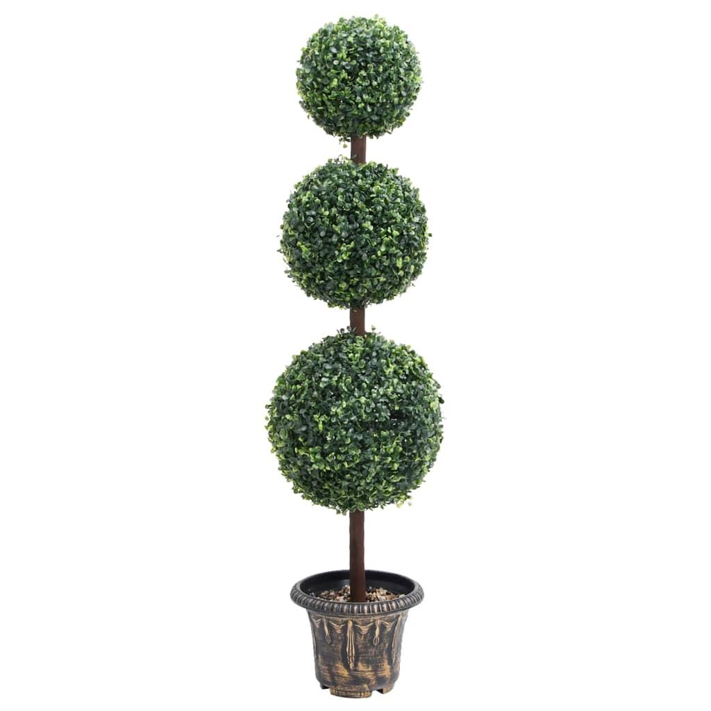 vidaXL Konstväxt buxbom bollformad med kruka 118 cm
