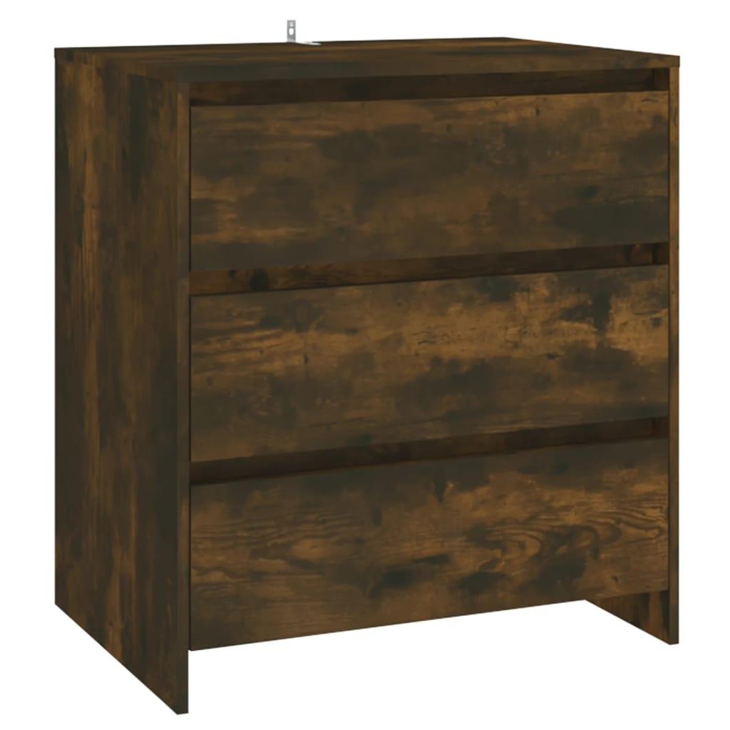 vidaXL Skänk rökfärgad ek 70x41x75 cm spånskiva
