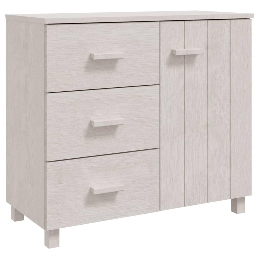 vidaXL Skänk HAMAR vit 90x40x80 cm massiv furu