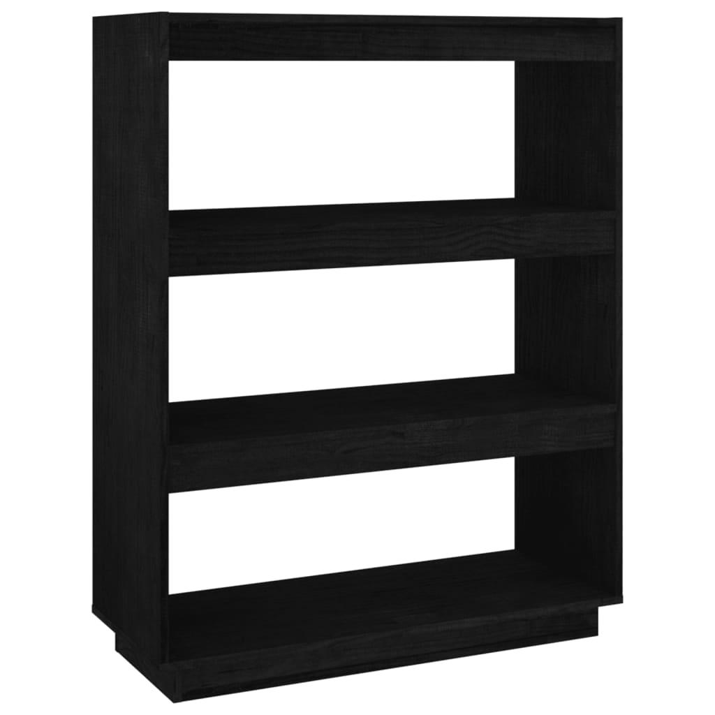 vidaXL Bokhylla/rumsavdelare 80x35x103 cm massiv furu