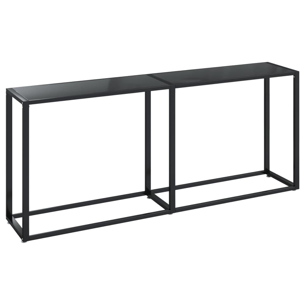vidaXL Konsolbord svart 180x35x75,5 cm härdat glas