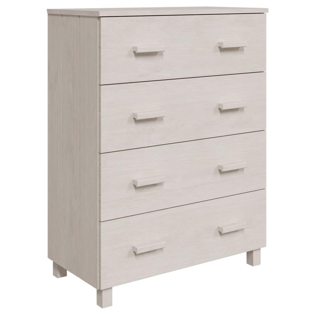 vidaXL Byrå HAMAR vit 79x40x103,5 cm massiv furu
