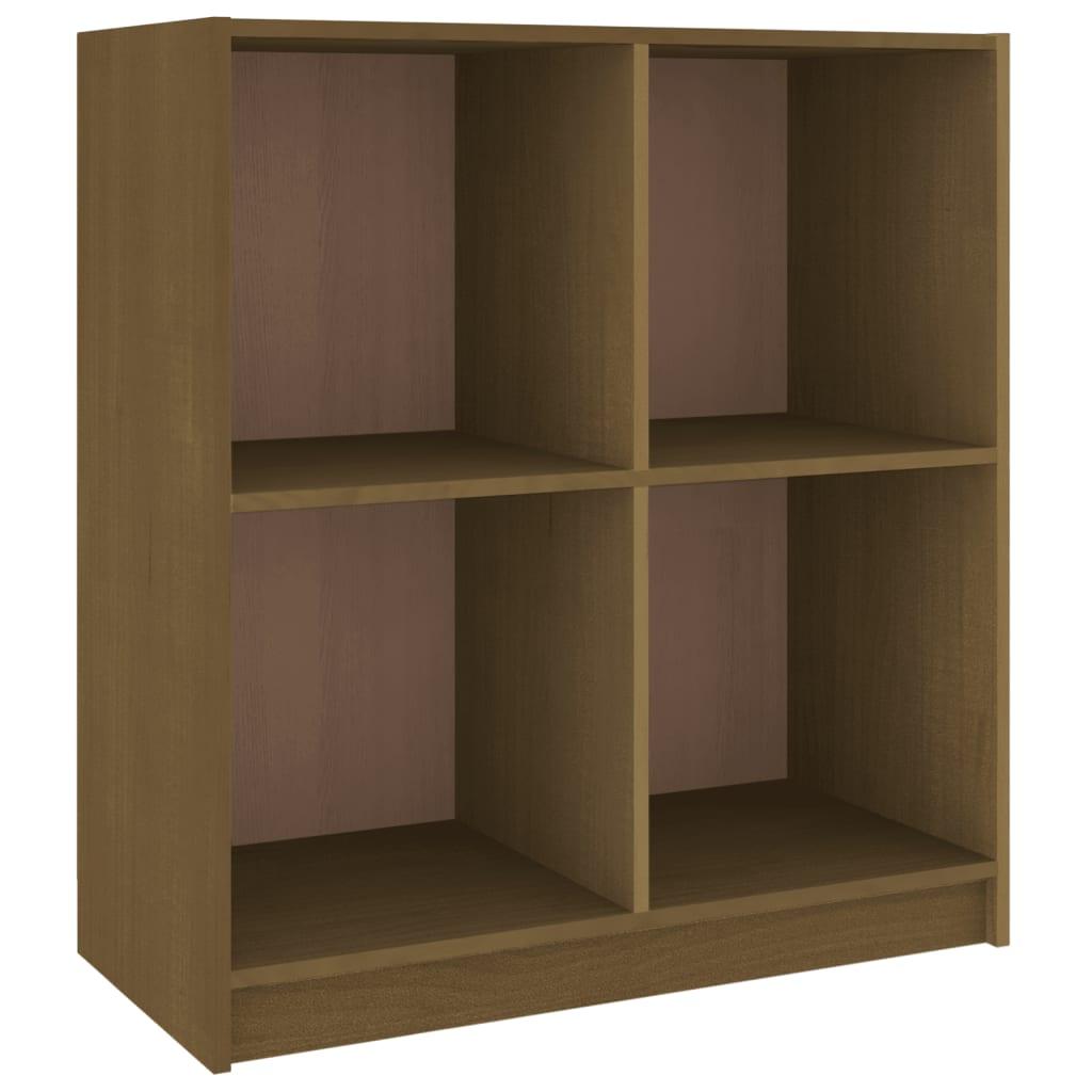 vidaXL Skänk honungsbrun 70x33x76 cm massivt furuträ