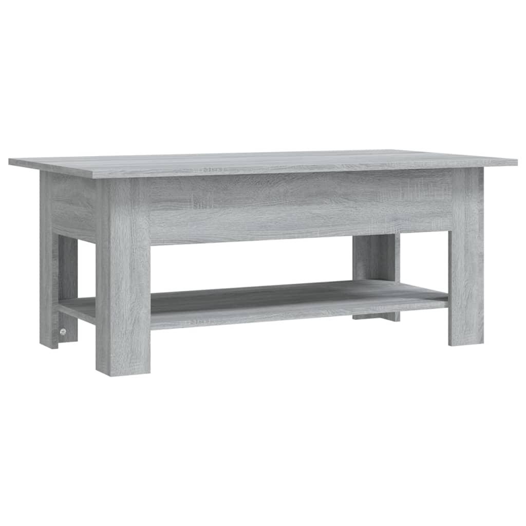 vidaXL Soffbord grå sonoma-ek 102x55x42 cm spånskiva