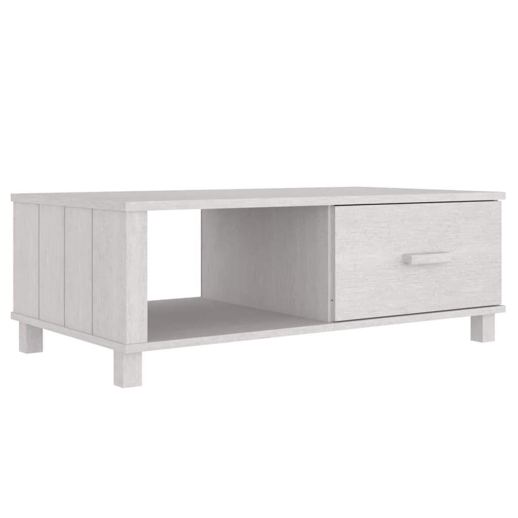 vidaXL Soffbord HAMAR vit 100x55x35 cm massiv furu