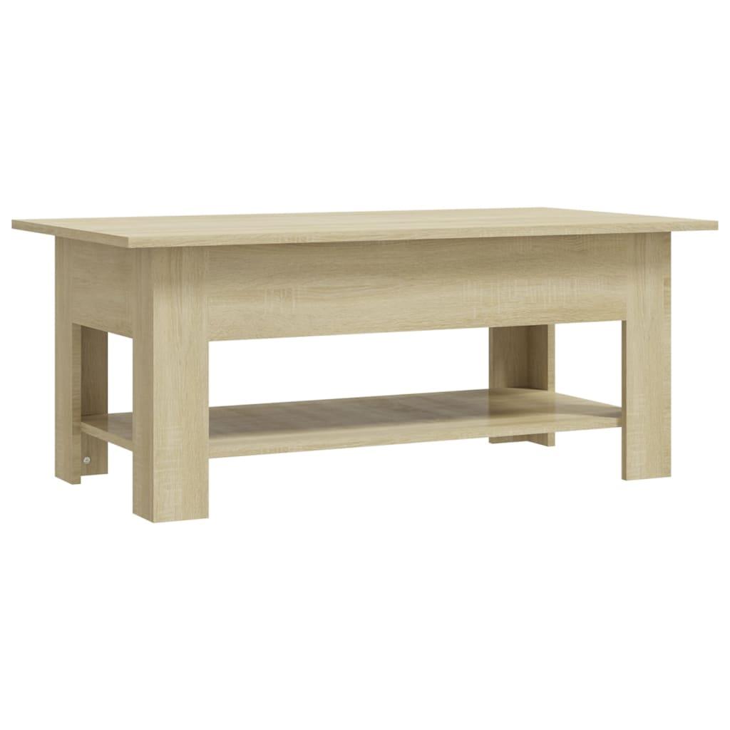 vidaXL Soffbord sonoma-ek 102x55x42 cm spånskiva