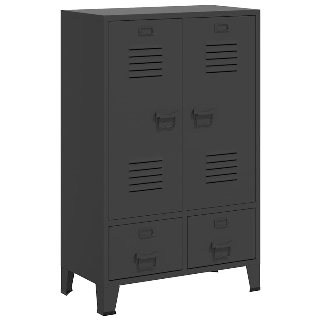 vidaXL Industriell garderob antracit 67x35x107 cm stål