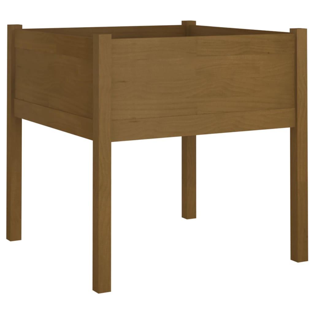 vidaXL Odlingslåda honungsbrun 70x70x70 cm massiv furu