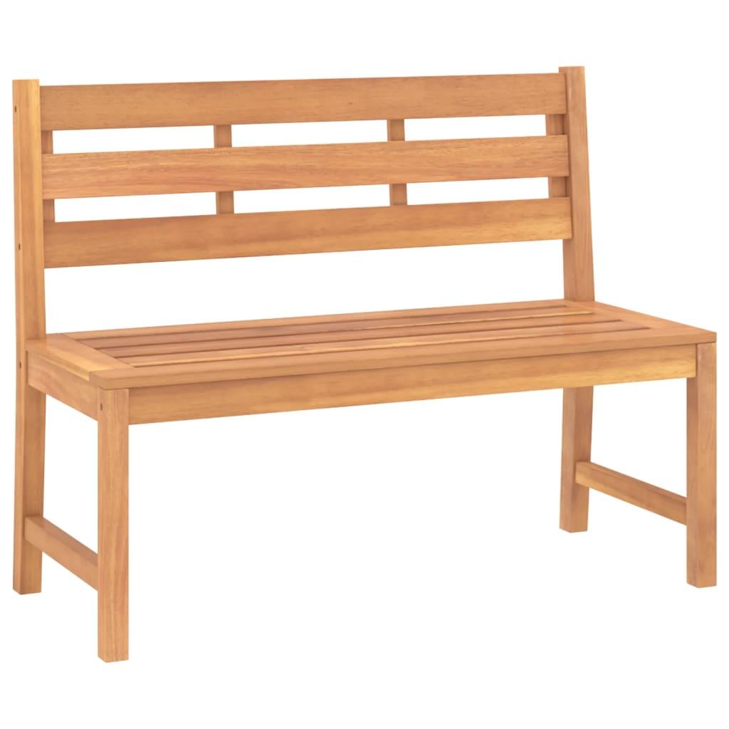 vidaXL Trädgårdsbänk 114 cm massiv teak