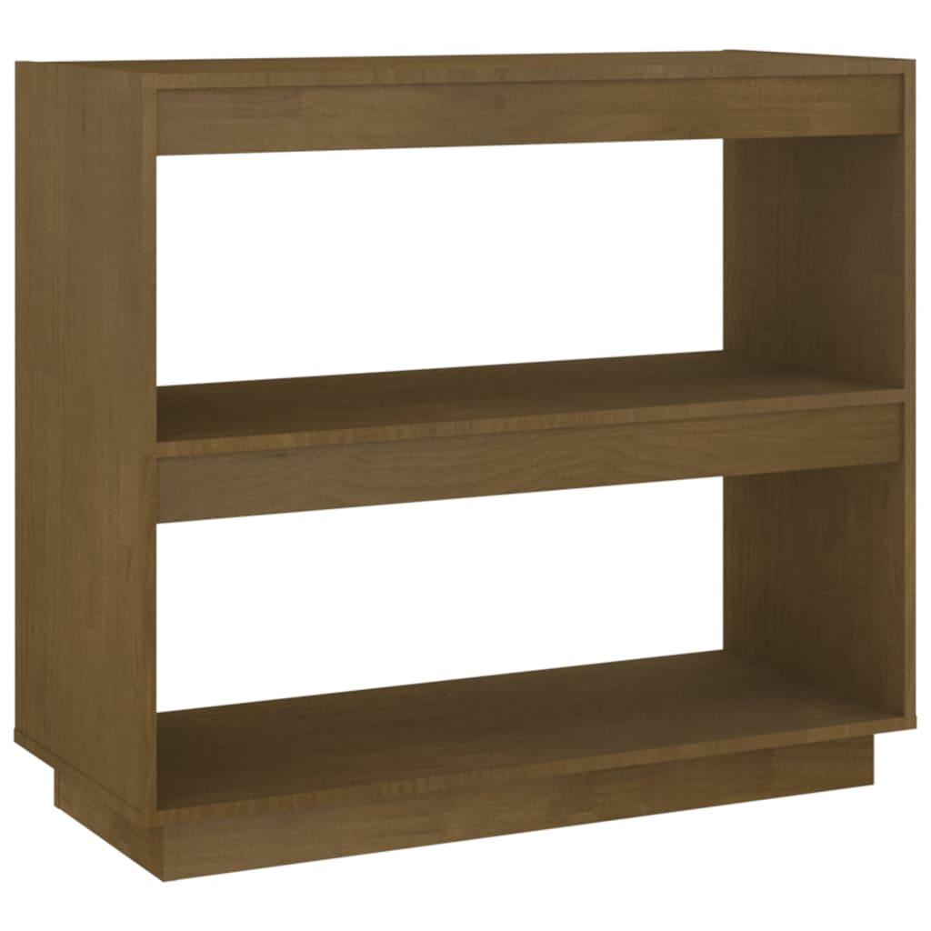 vidaXL Bokhylla honungsbrun 80x35x71 cm massiv furu