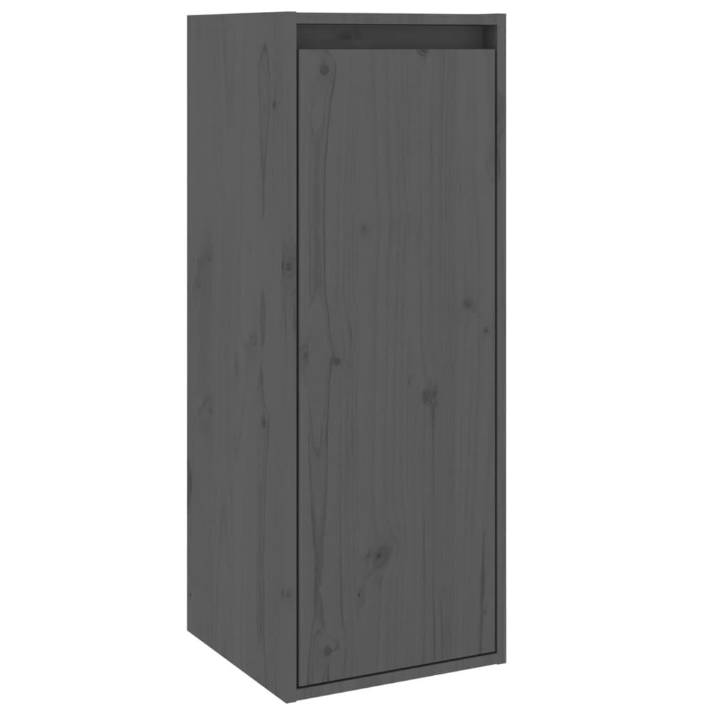 vidaXL Väggskåp grå 30x30x80 cm massiv furu