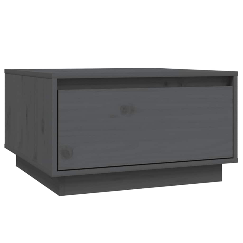 vidaXL Soffbord grå 55x56x32 cm massiv furu