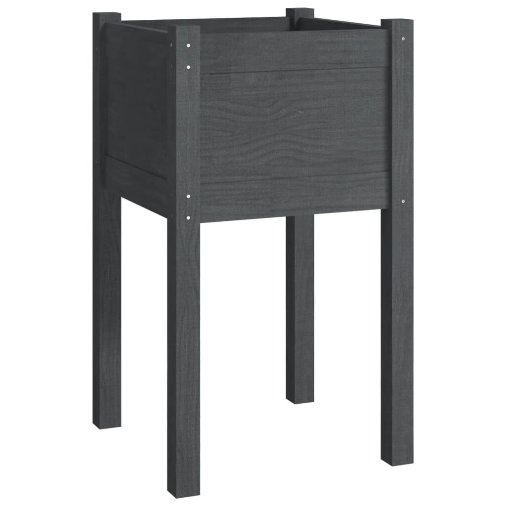 vidaXL Odlingslåda grå 40x40x70 cm massiv furu