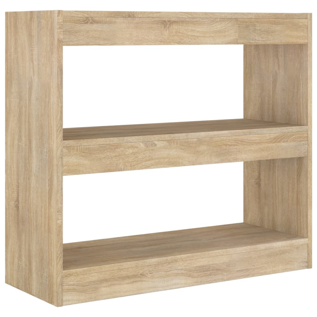 vidaXL Bokhylla/Rumsavdelare sonoma-ek 80x30x72 cm