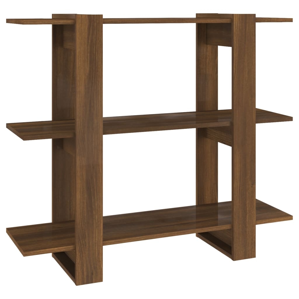 vidaXL Bokhylla/Rumsavdelare brun ek 100x30x87 cm