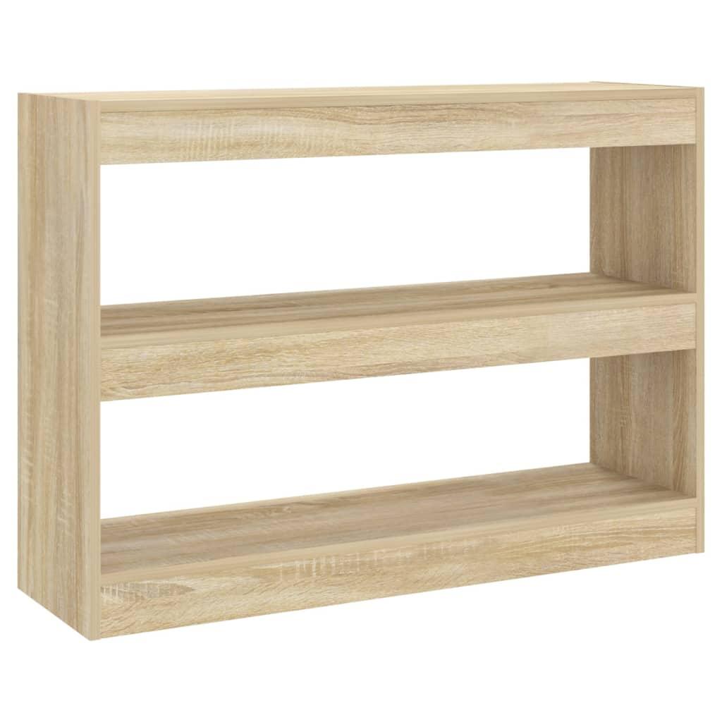 vidaXL Bokhylla/Rumsavdelare sonoma-ek 100x30x72 cm