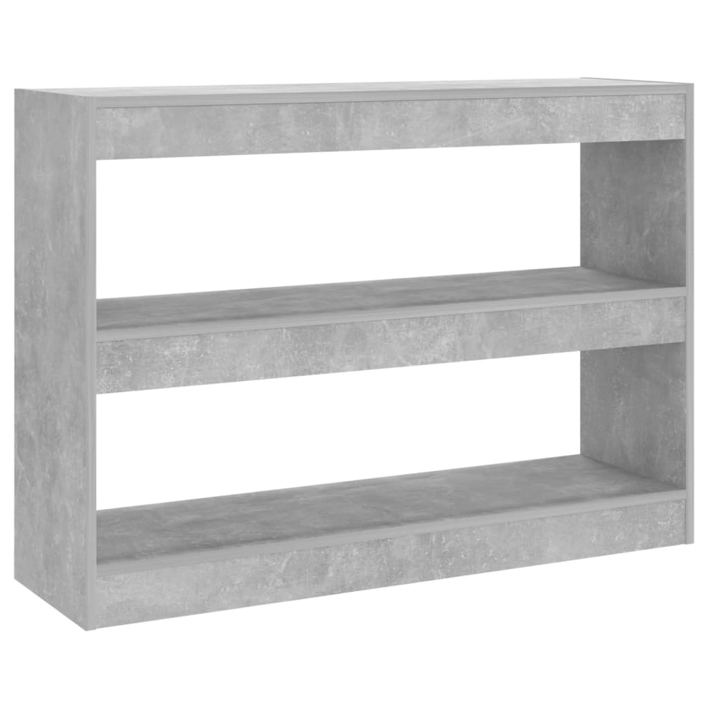 vidaXL Bokhylla/Rumsavdelare betonggrå 100x30x72 cm