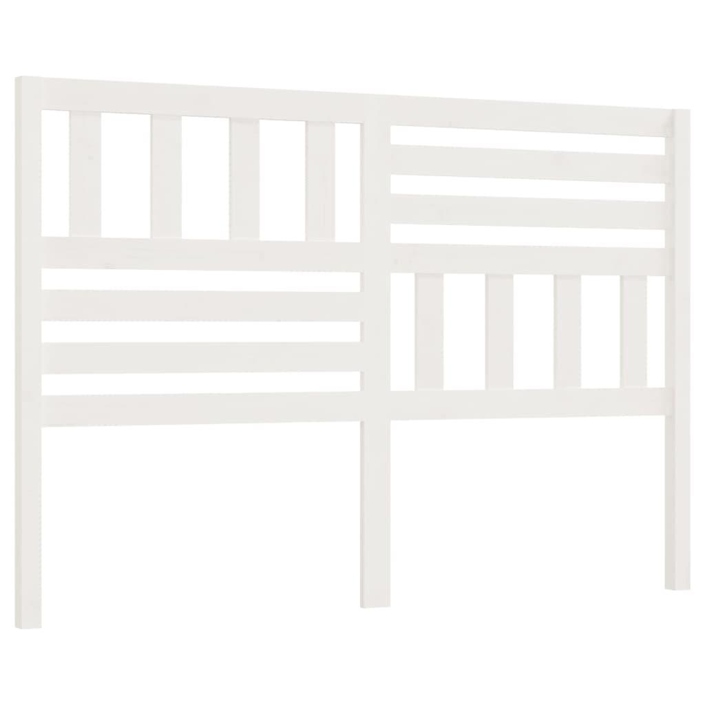 vidaXL Sänggavel vit 126x4x100 cm massiv furu