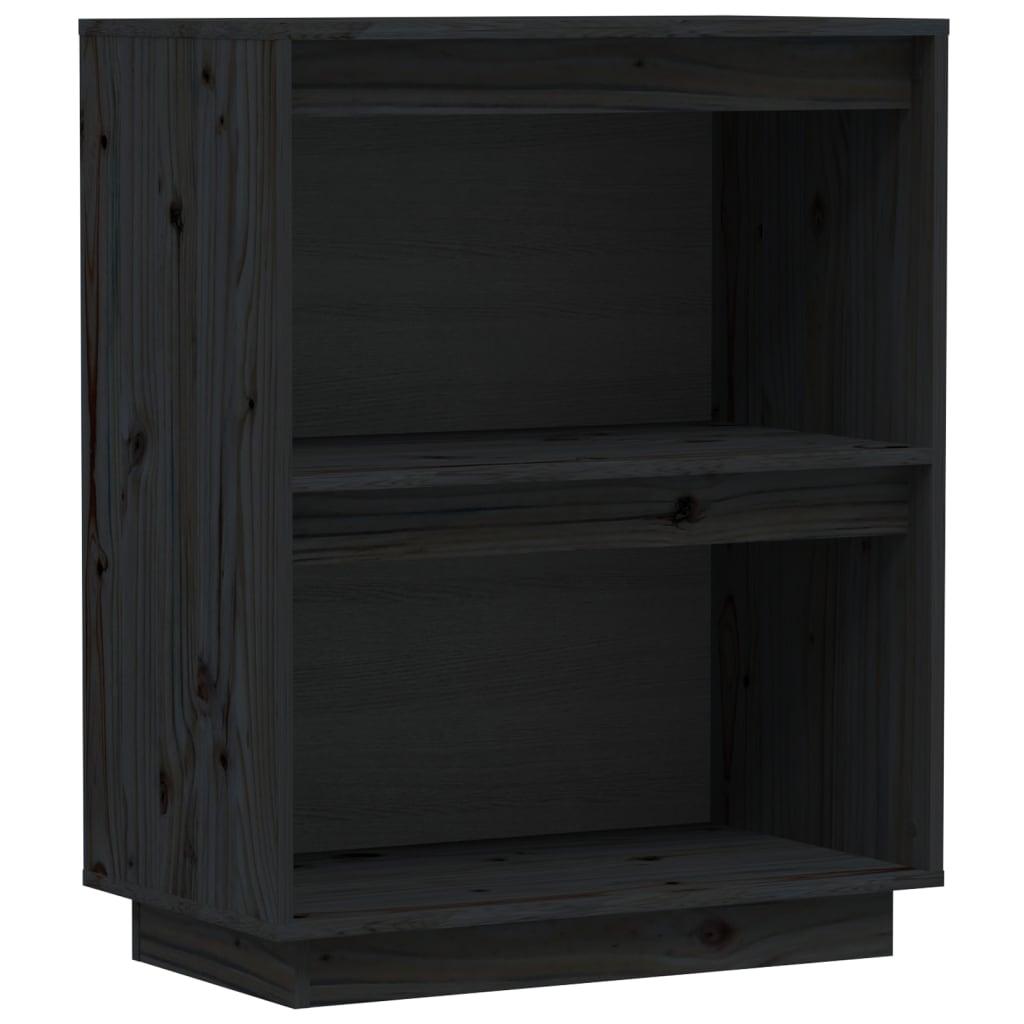 vidaXL Konsolbord svart 60x34x75 cm massiv furu