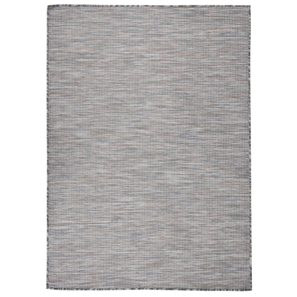 vidaXL Utomhusmatta plattvävd 200x280 cm brun och