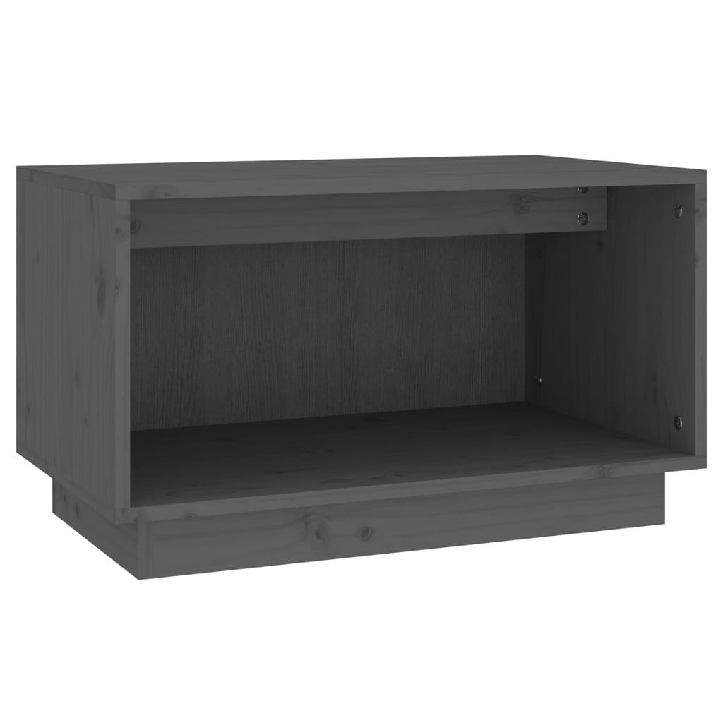 vidaXL Tv-bänk grå 60x35x35 cm massiv furu