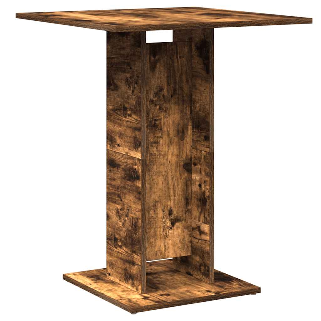 vidaXL Cafébord rökfärgad ek 60x60x75 cm konstruerat trä
