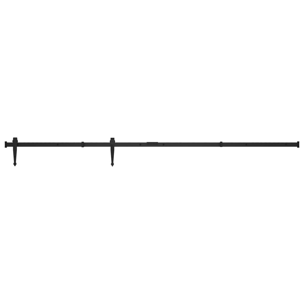 vidaXL Mini skjutdörrsbeslag för skåp kolstål 200 cm