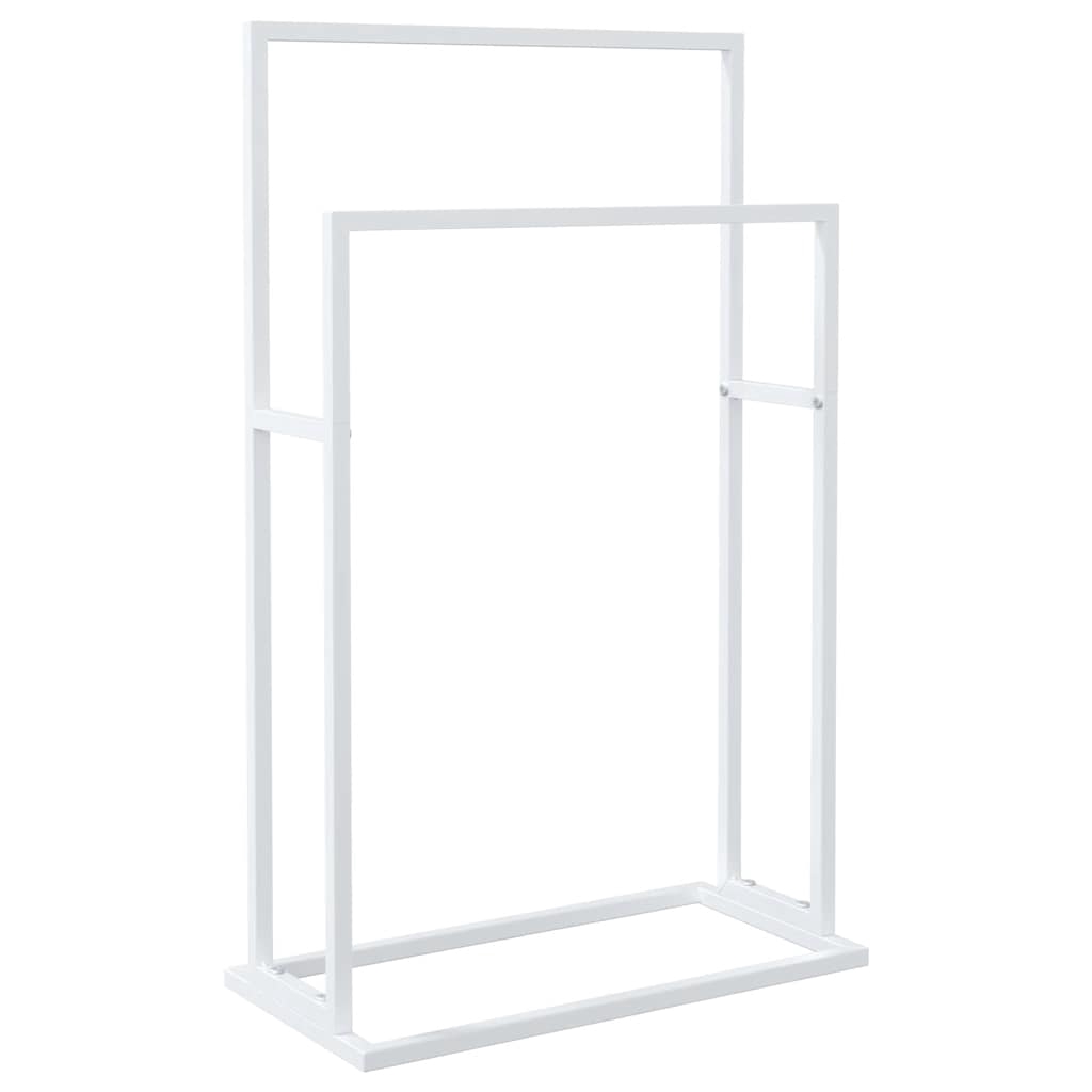 vidaXL Fristående handdukshängare vit 48x24x78,5 cm järn