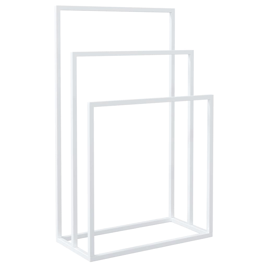 vidaXL Fristående handdukshängare vit 48x24x79 cm järn