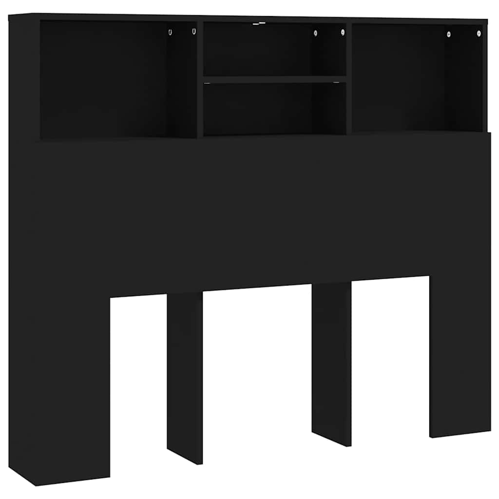 vidaXL Sänggavel med förvaring svart 120x19x103,5 cm