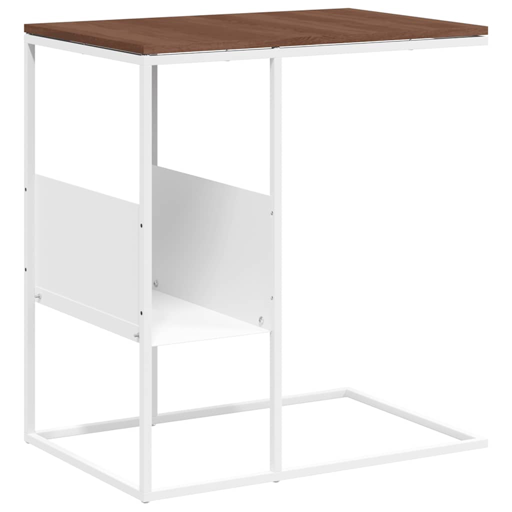 vidaXL Sidobord vit 55x36x59,5 cm konstruerat trä