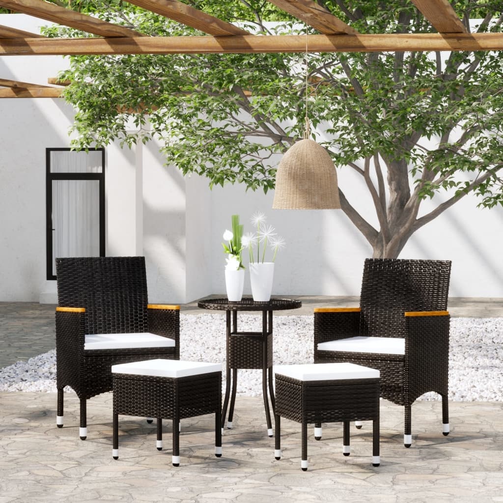 vidaXL Loungegrupp för trädgården 5 delar konstrotting