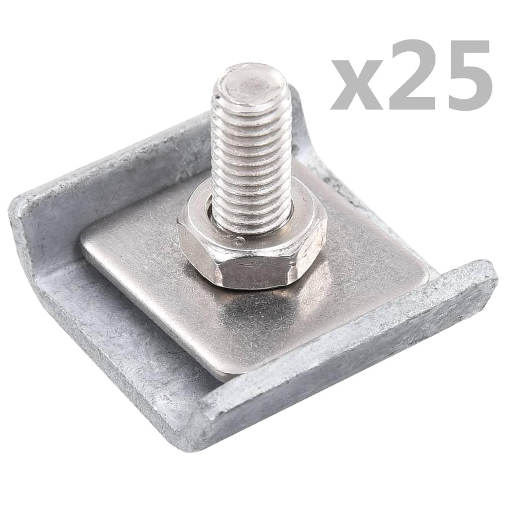 vidaXL Sammankopplare galler 25 set