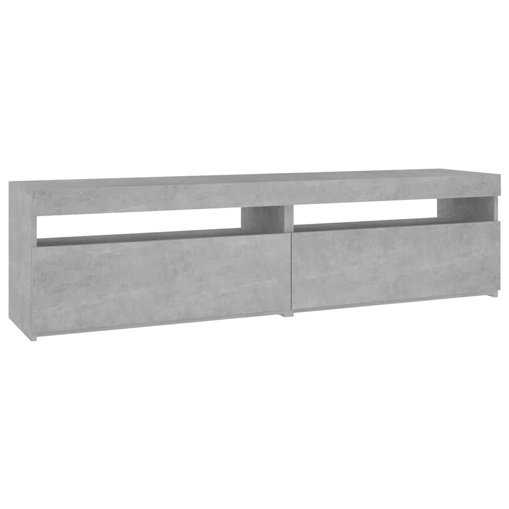 vidaXL Tv-bänkar med LED-belysning 2 st betonggrå 75x35x40 cm