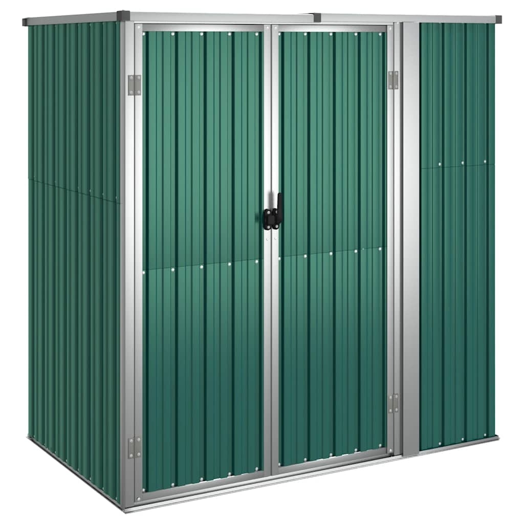 vidaXL Trädgårdsskjul grön 161x89x161 cm galvaniserat stål