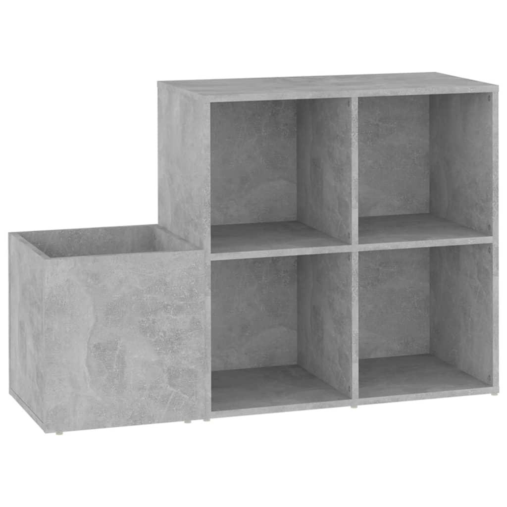 vidaXL Skoskåp betonggrå 105x35,5x70 cm konstruerat trä