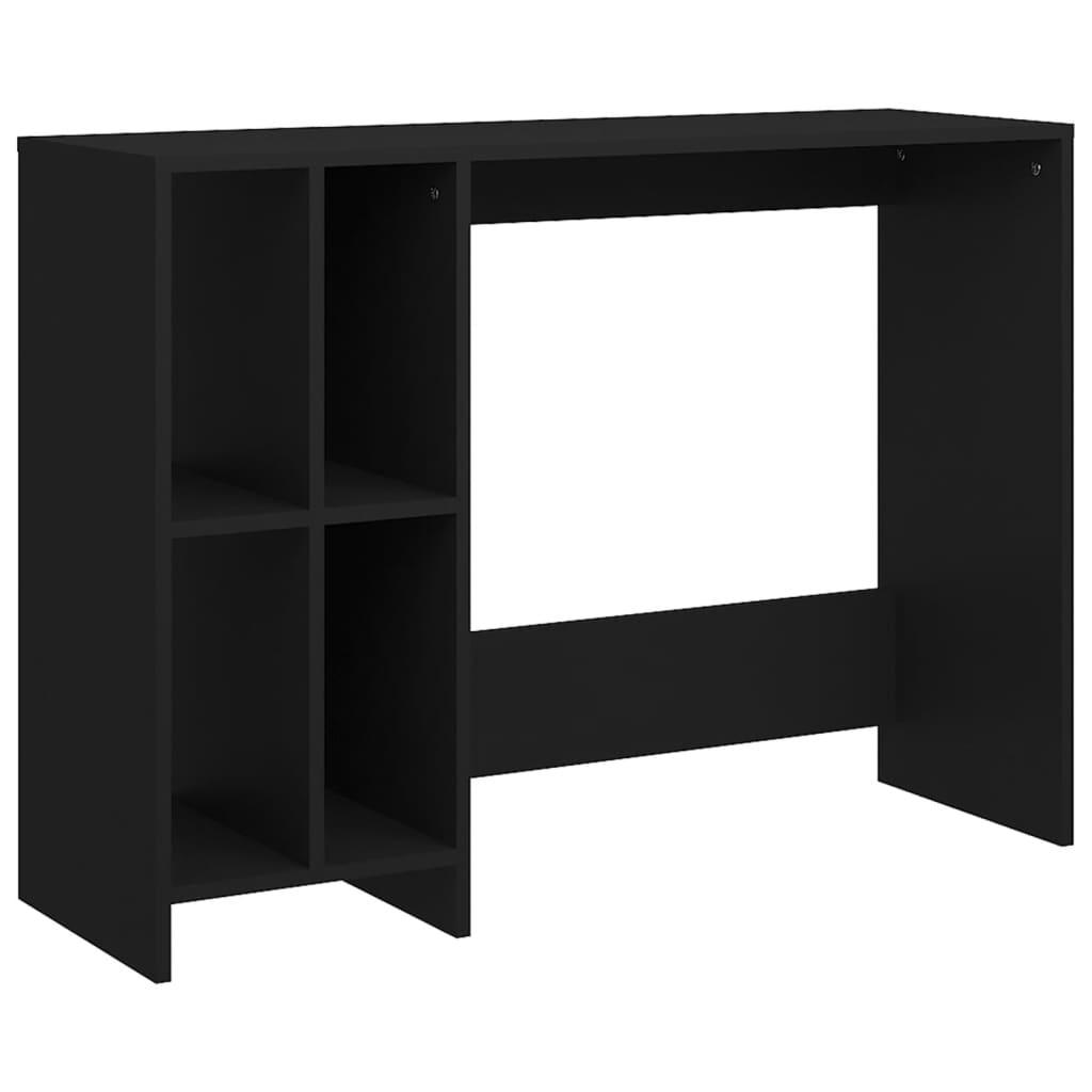 vidaXL Datorbord svart 102,5x35x75 cm konstruerat trä