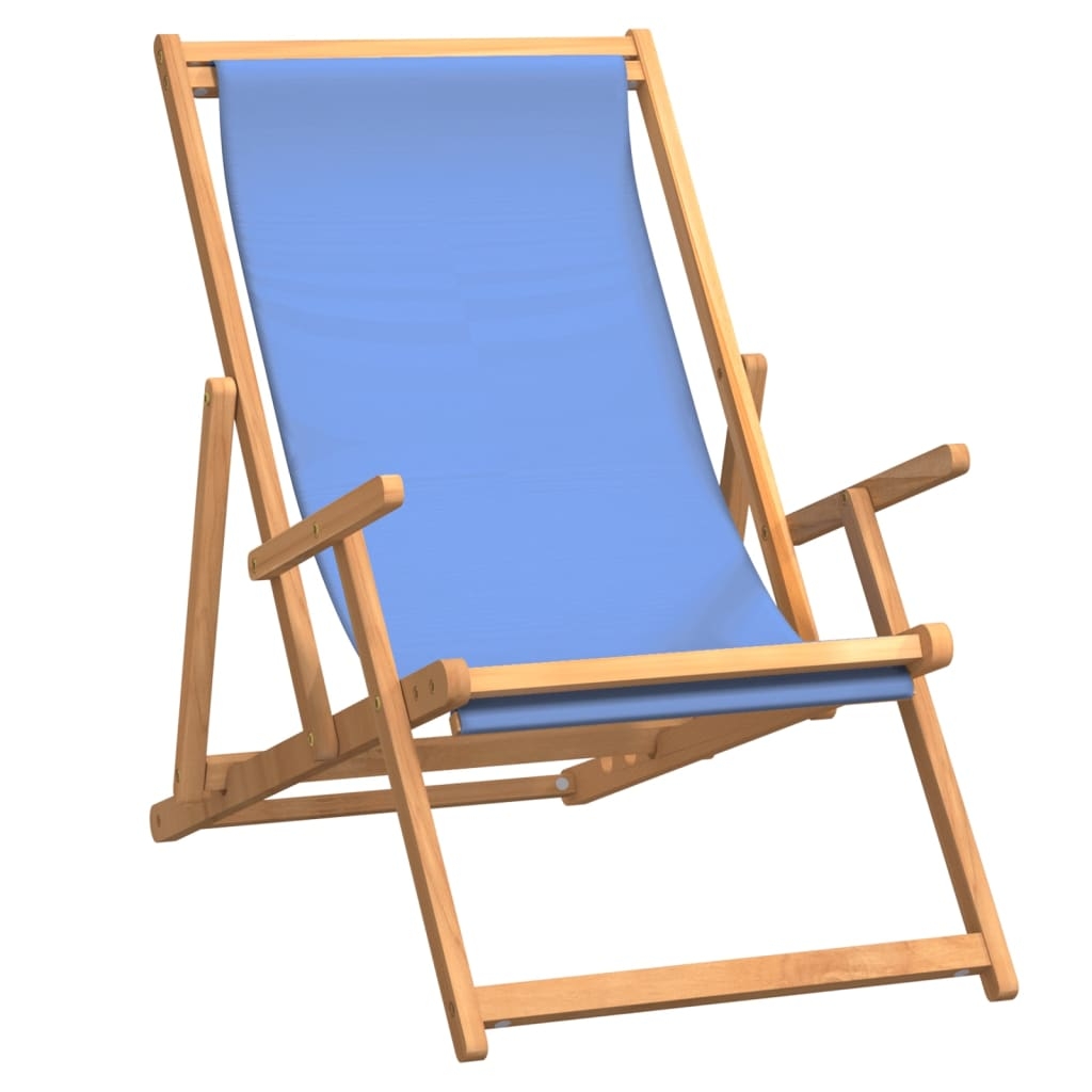 vidaXL Hopfällbar strandstol massiv teak