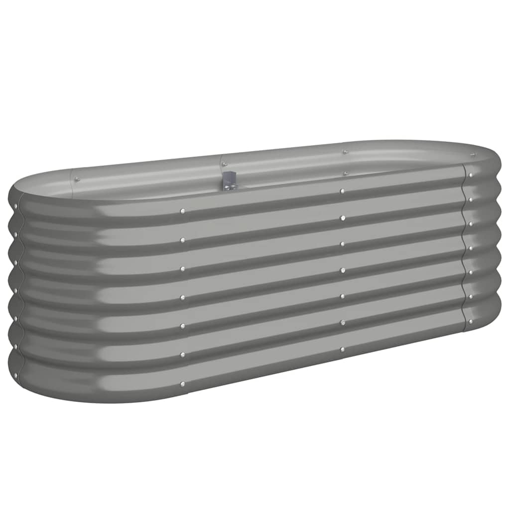 vidaXL Odlingslåda pulverlackerat stål 114x40x36 cm