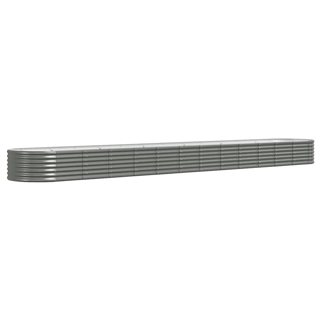 vidaXL Odlingslåda pulverlackerat stål 512x80x36 cm