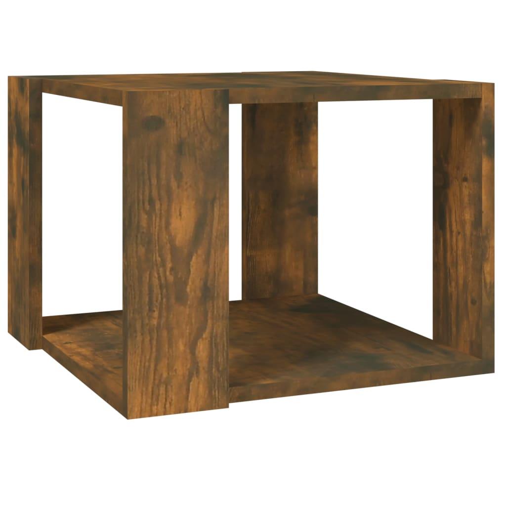 vidaXL Soffbord rökfärgad ek 40x40x30 cm konstruerat trä