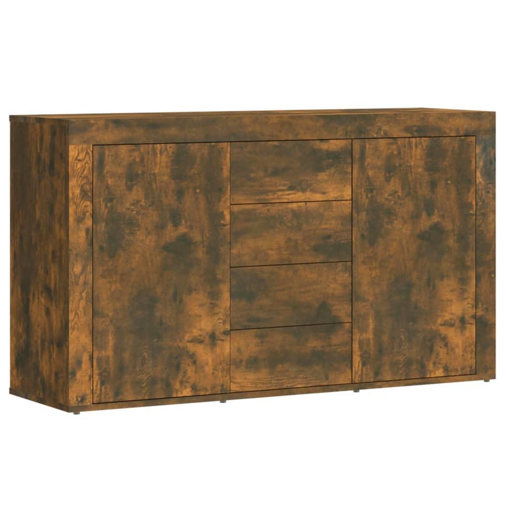 vidaXL Skänk rökfärgad ek 120x36x69 cm konstruerat trä