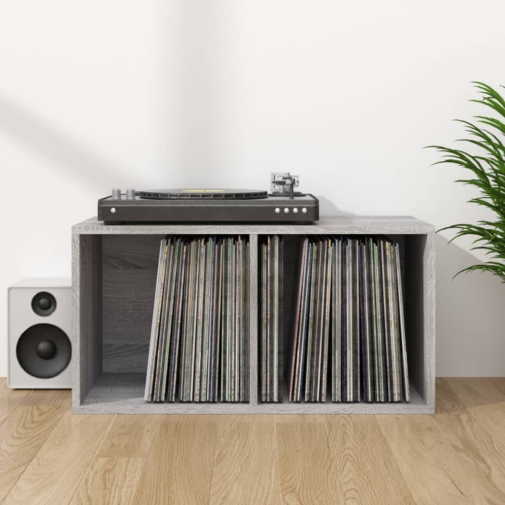 vidaXL Vinylhylla grå sonoma 71x34x36 cm konstruerat trä