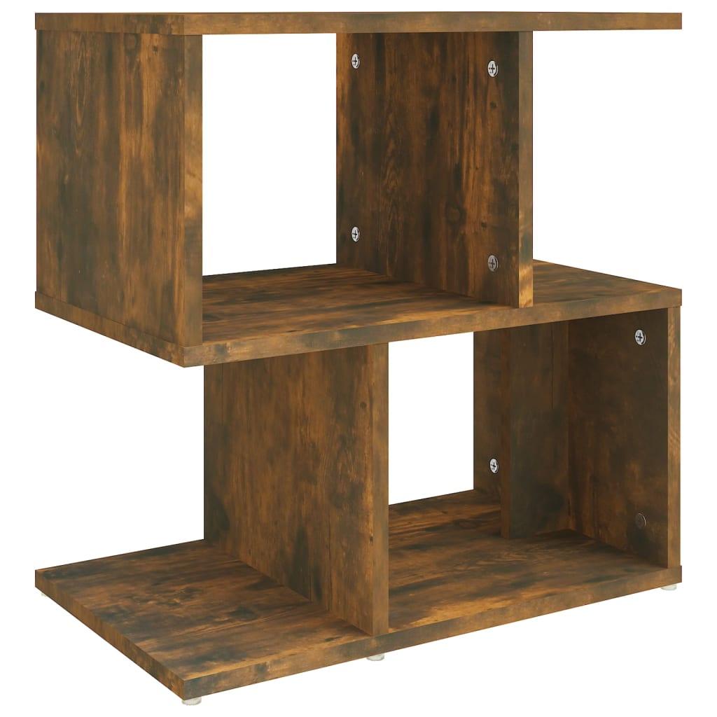vidaXL Sängbord rökfärgad ek 50x30x51,5 cm konstruerat trä