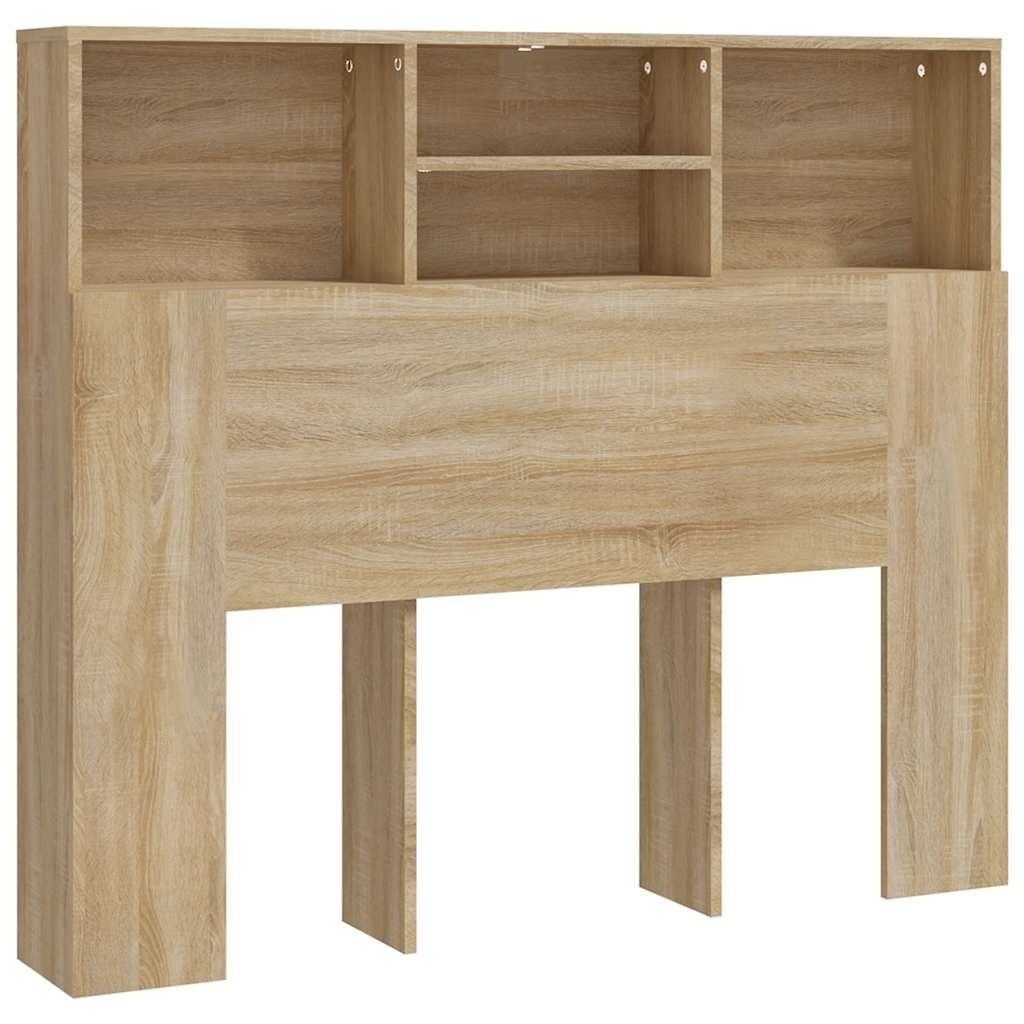 vidaXL Sänggavel med förvaring sonoma-ek 120x19x103,5 cm