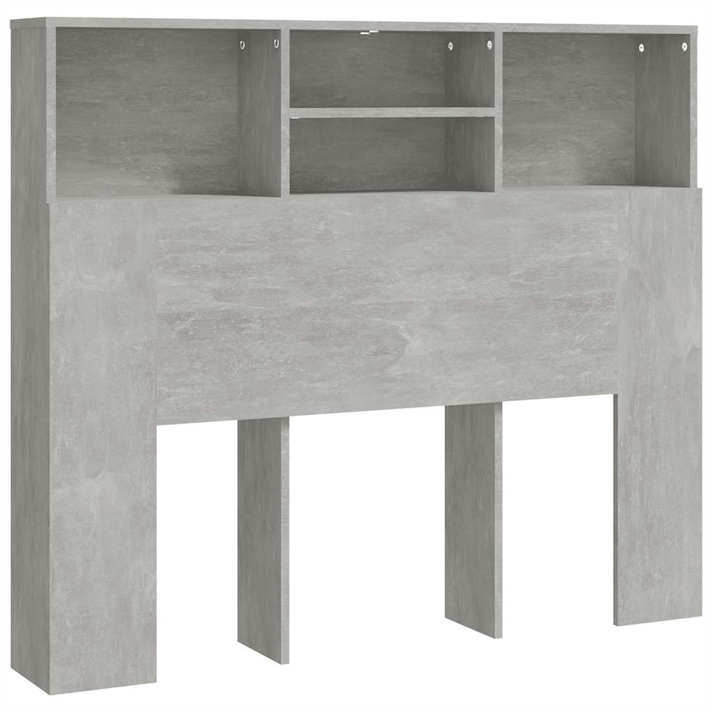 vidaXL Sänggavel med förvaring betonggrå 120x19x103,5 cm
