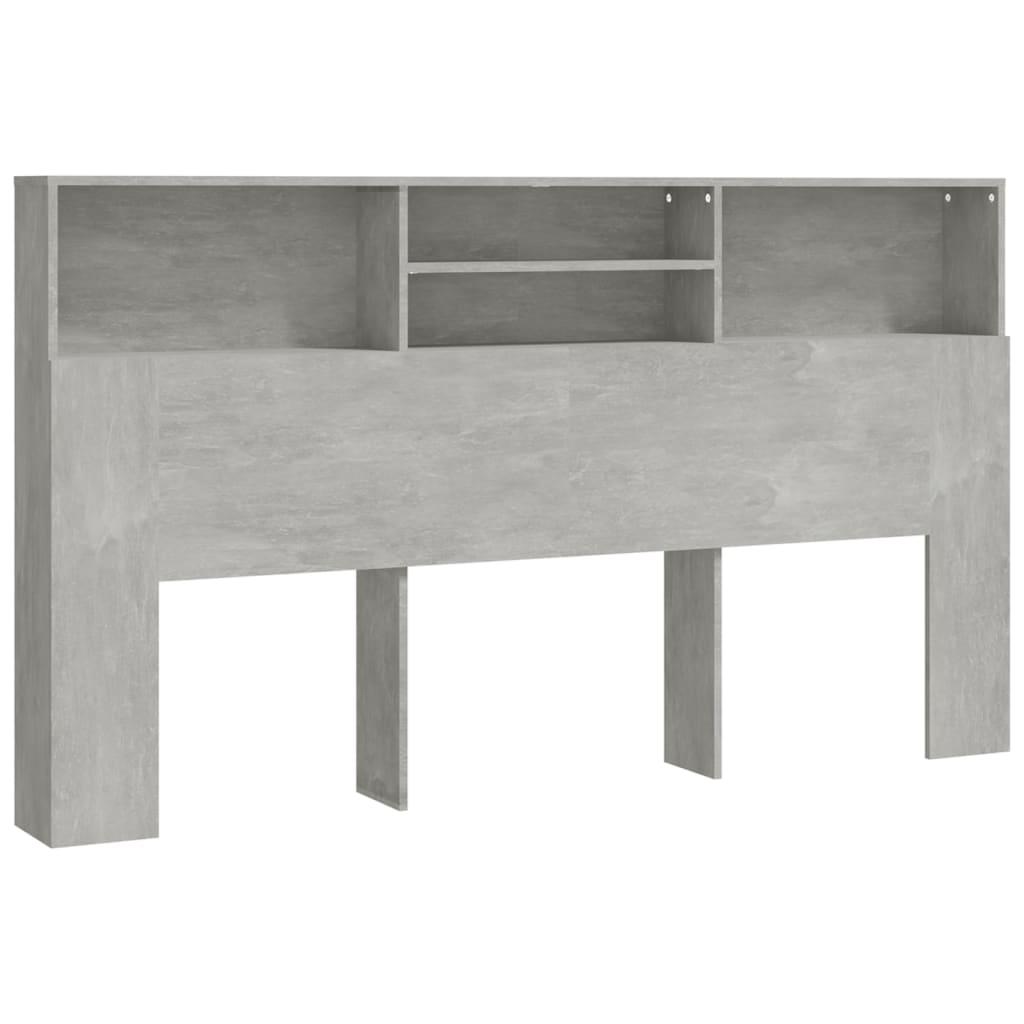vidaXL Sänggavel med förvaring betonggrå 180x19x103,5 cm