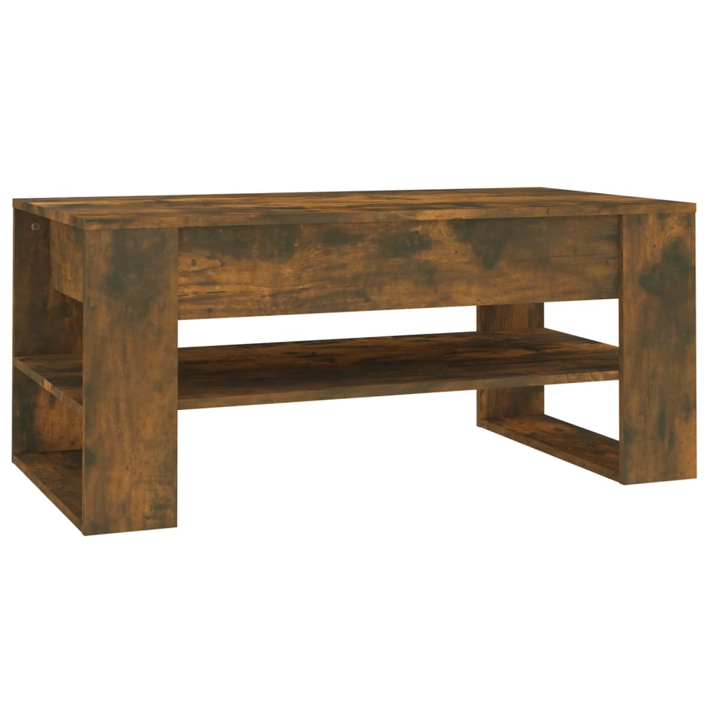 vidaXL Soffbord rökfärgad ek 102x55x45 cm konstruerat trä