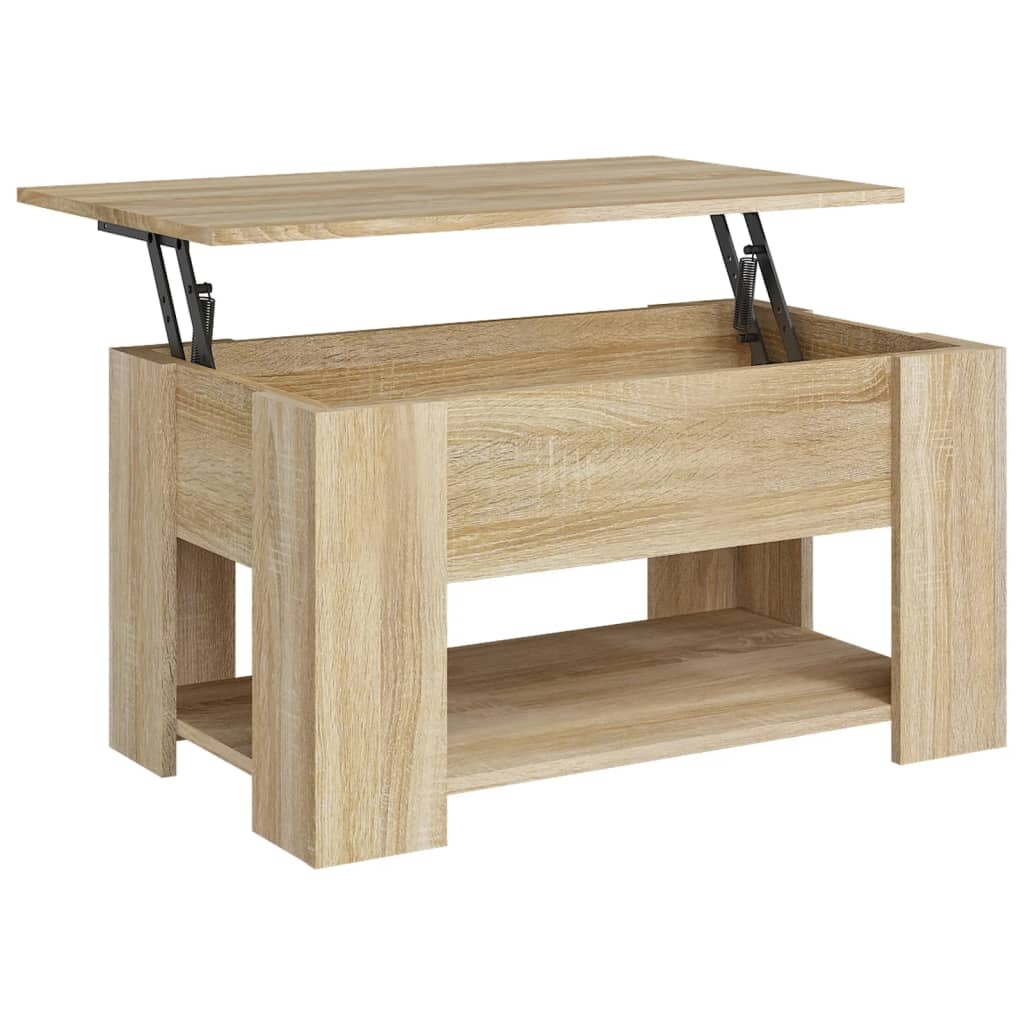 vidaXL Soffbord sonoma-ek 79x49x41 cm konstruerat trä